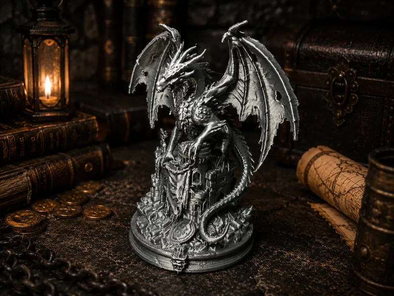 Ancient Dragon Guardian-Fantasy Dragon Statue 