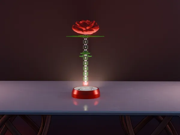Lampe rose articulée Floraison Éternelle