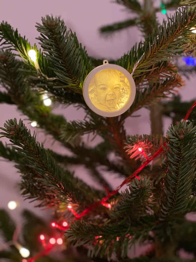 Lithophane Christmas Tree Ornament(globe)