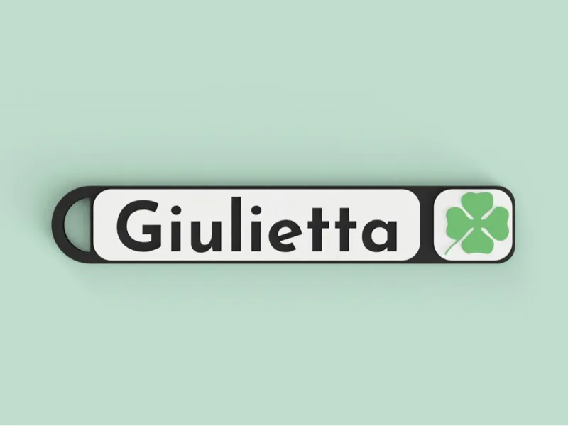 Alfa Giulietta Quadrifoglio Verde Keychain