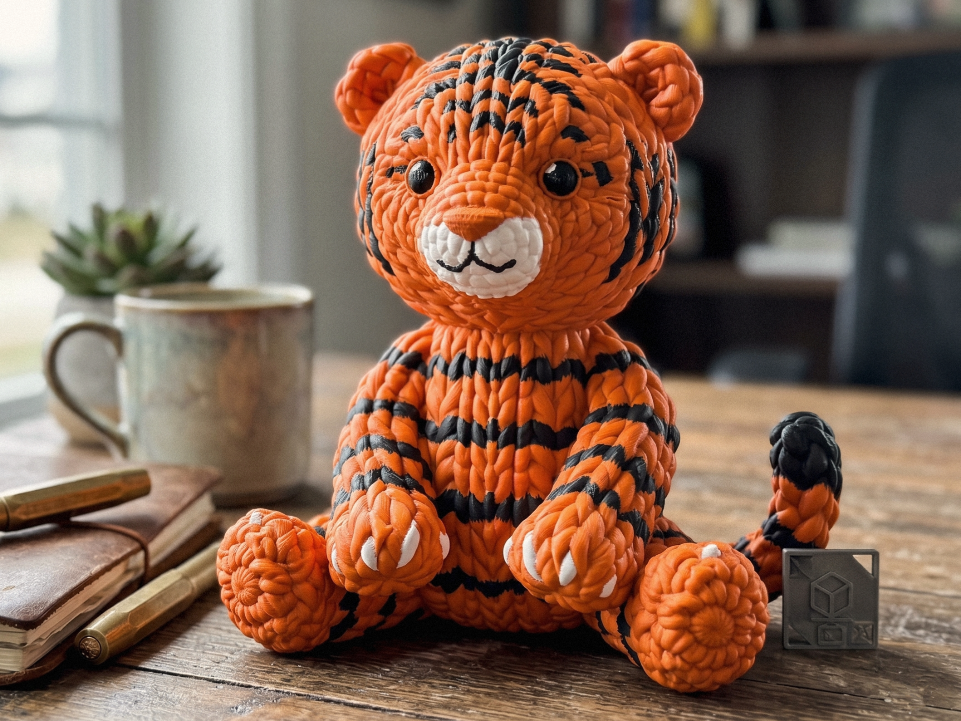 Knitted Tiger Cub STL – Cute Articulated Decor