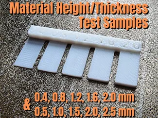 Material Height/Thickness/Transparency Test Sample