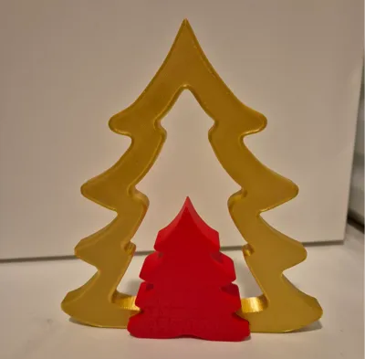 Festive 3D Christmas Tree Silhouette