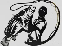 Pêcheur avec un poisson — photo 1