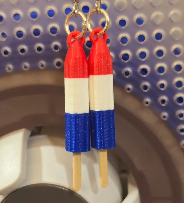 3D Bomb pop earrings