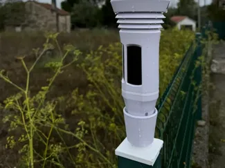 Fence post adapter for Tempest Weather