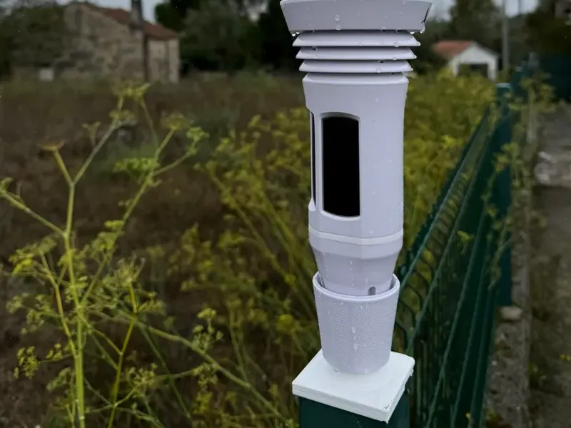 Fence post adapter for Tempest Weather