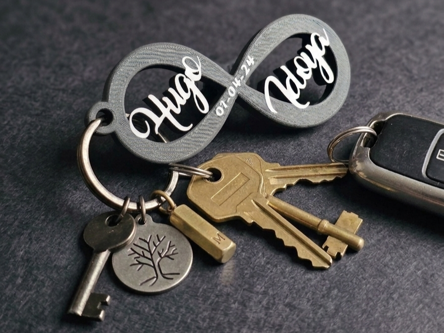 Llavero infinito personalizable 
