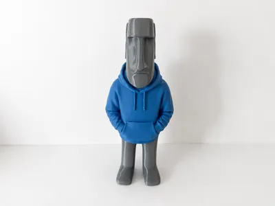 Moai Wearing a Hoodie