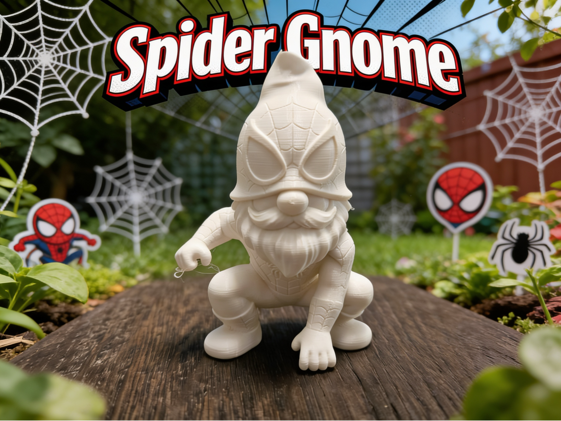 Spider Gnome - Garden Gnome