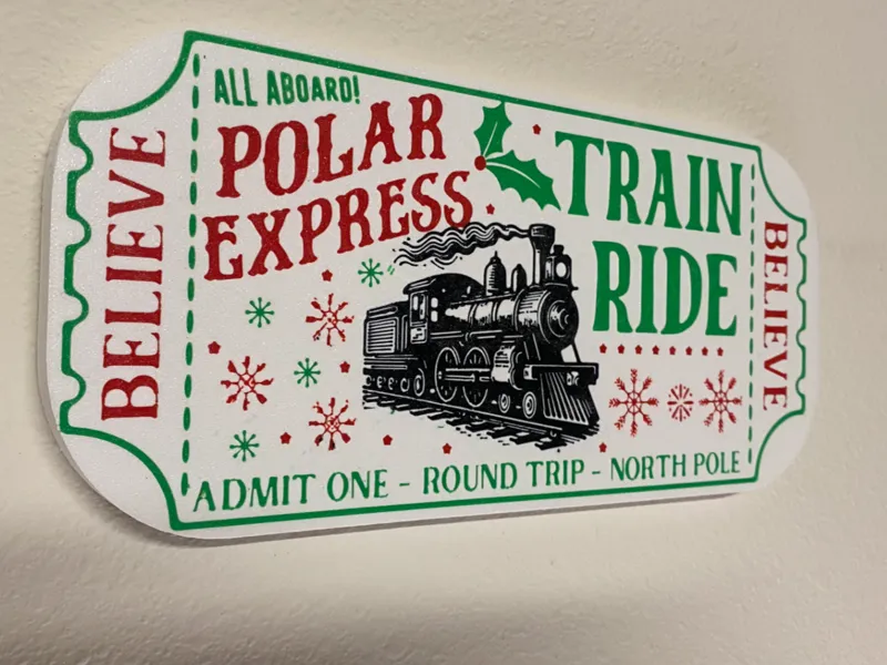 Polar Express Ticket Sign