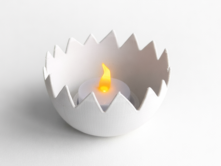 Broken Eggshell Tealight Candle Holder 