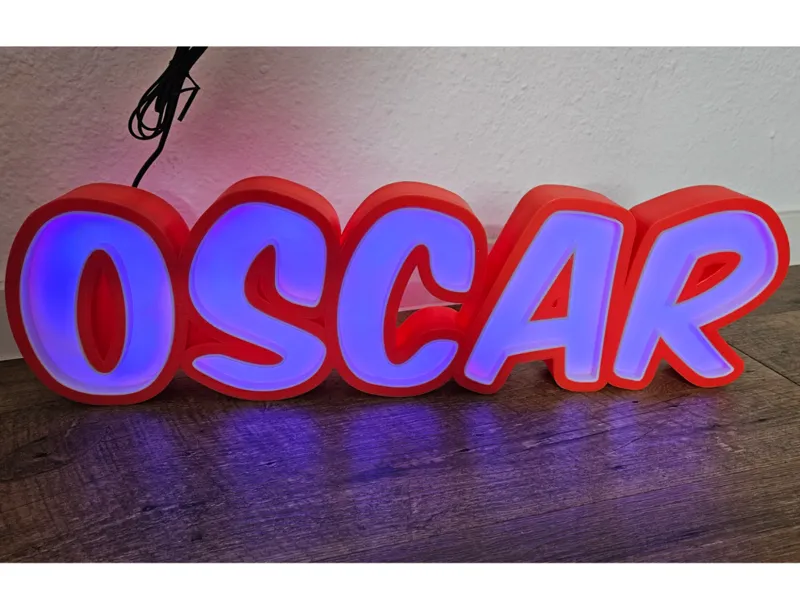 Oscar LED Namenslampe