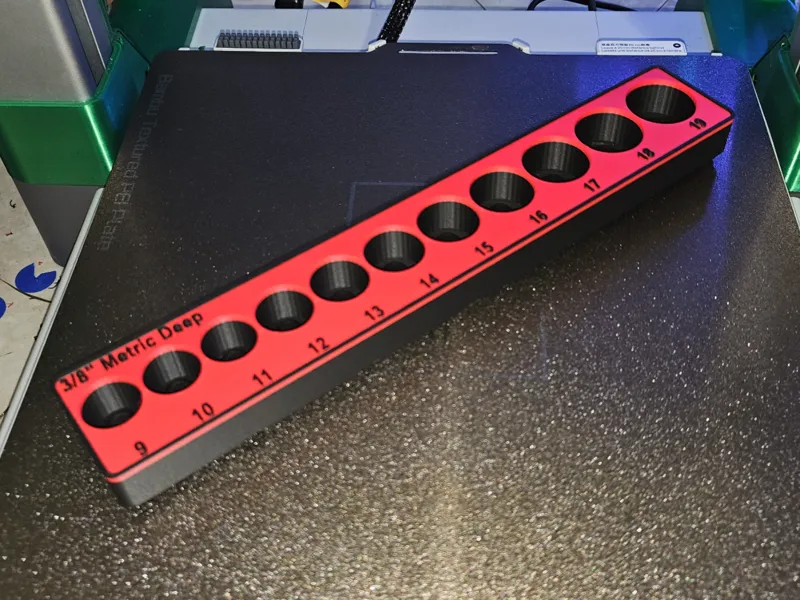 3/8 Metric Deep Socket Holder 9-19mm Gridfinity