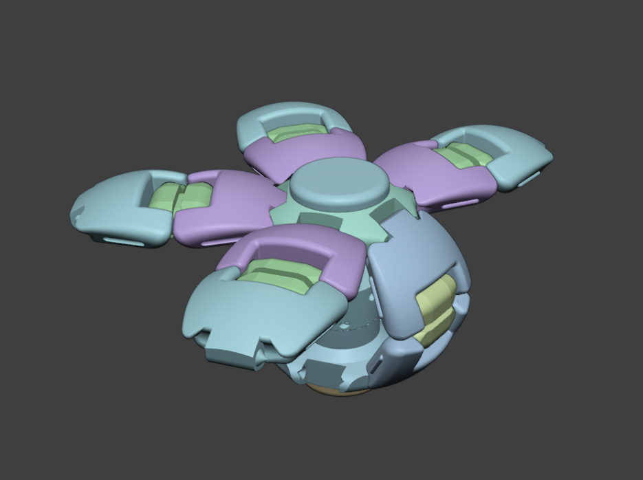 Miniatura 2 do modelo 3D 连接一体打印，旋球超结实，省力80%