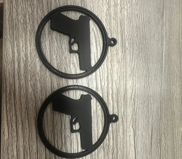 Glock spinning hoop earrings