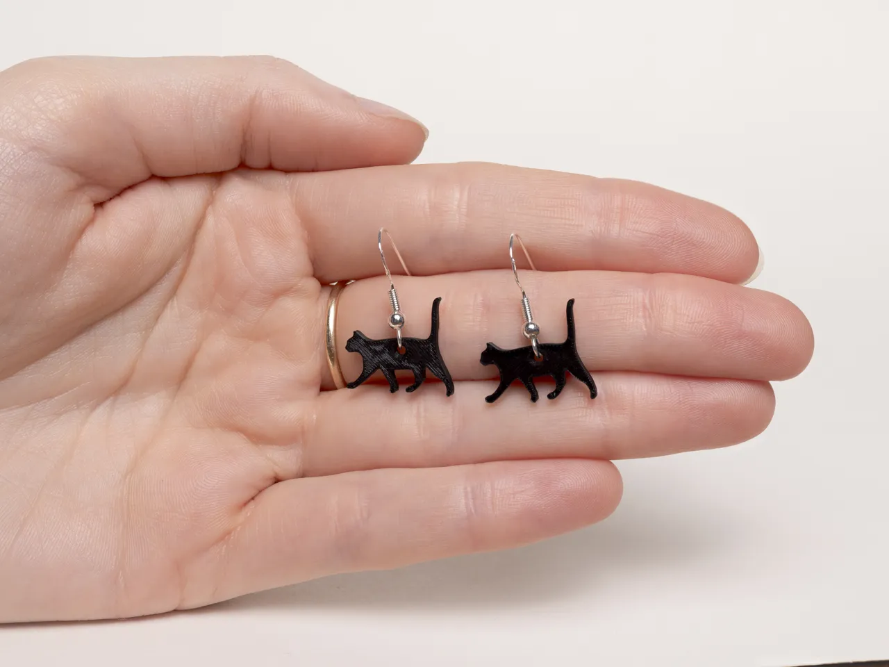 Cat Silhouette Earrings view 2