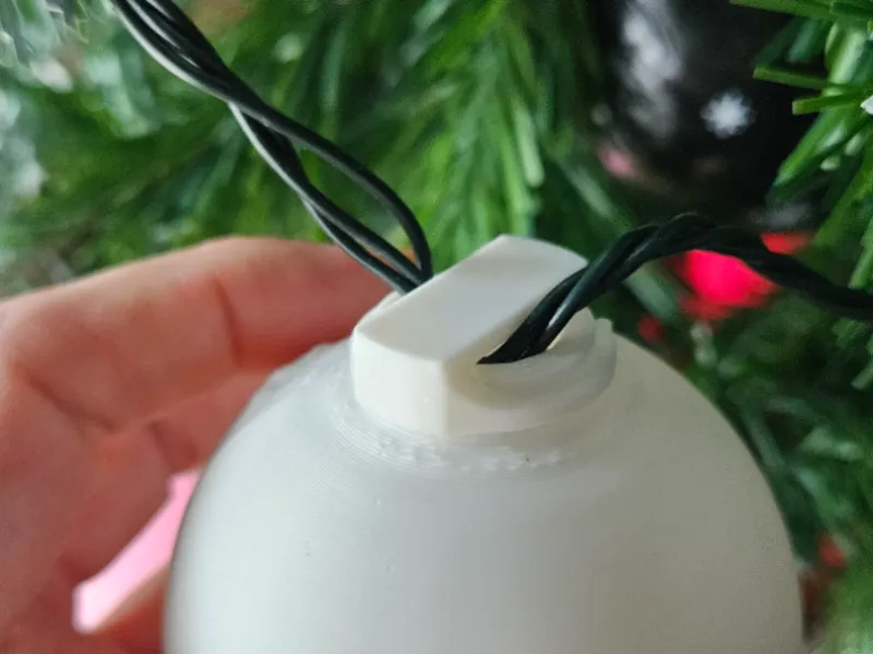 Tapa para bolas de navidad con litofania