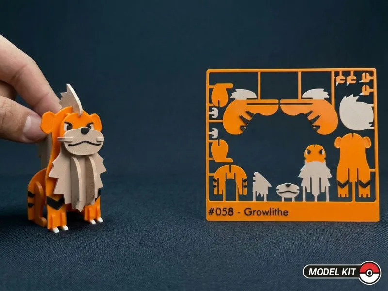 Pokemon #058 - Growlithe kit card