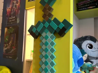 Minecraft sword wall mount