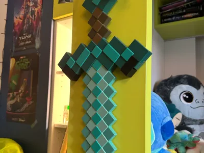 Minecraft sword wall mount