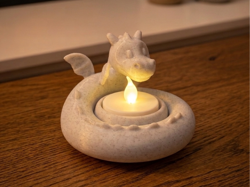LED Tea Candle holder - Dragon