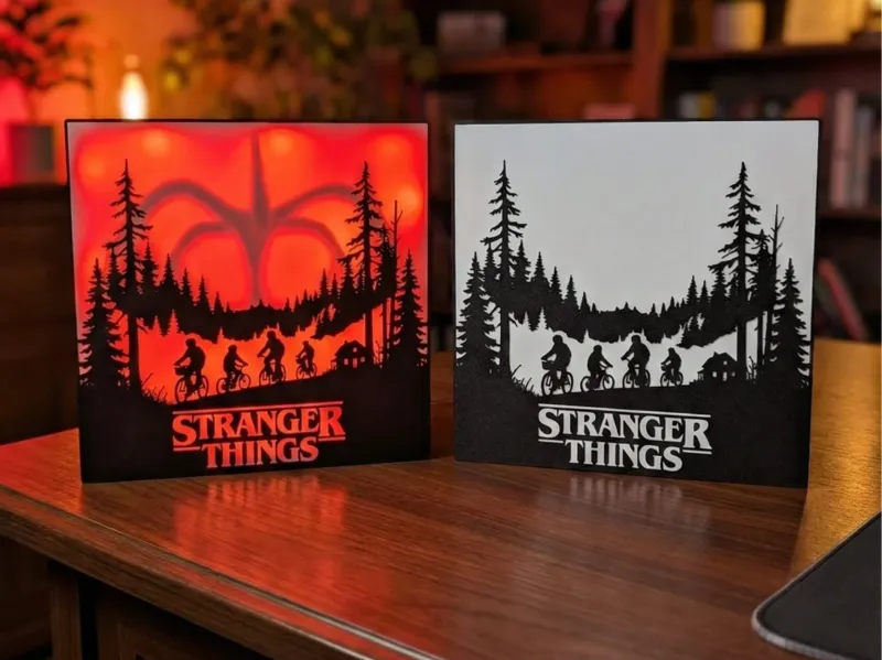 Stranger Things Light box with hidden Shadow