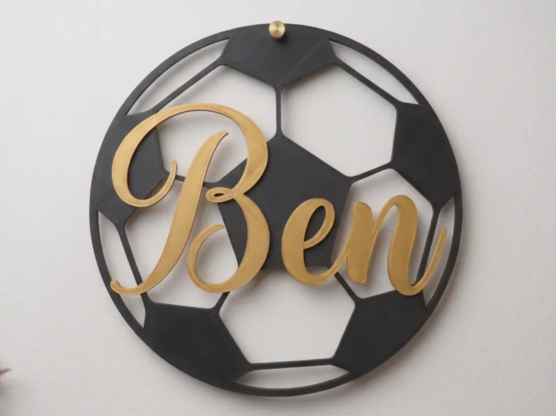 Türschild mit Fußball und Name "Ben"