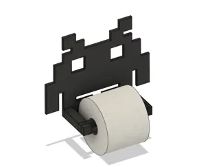Space Invader fast change toilet paper