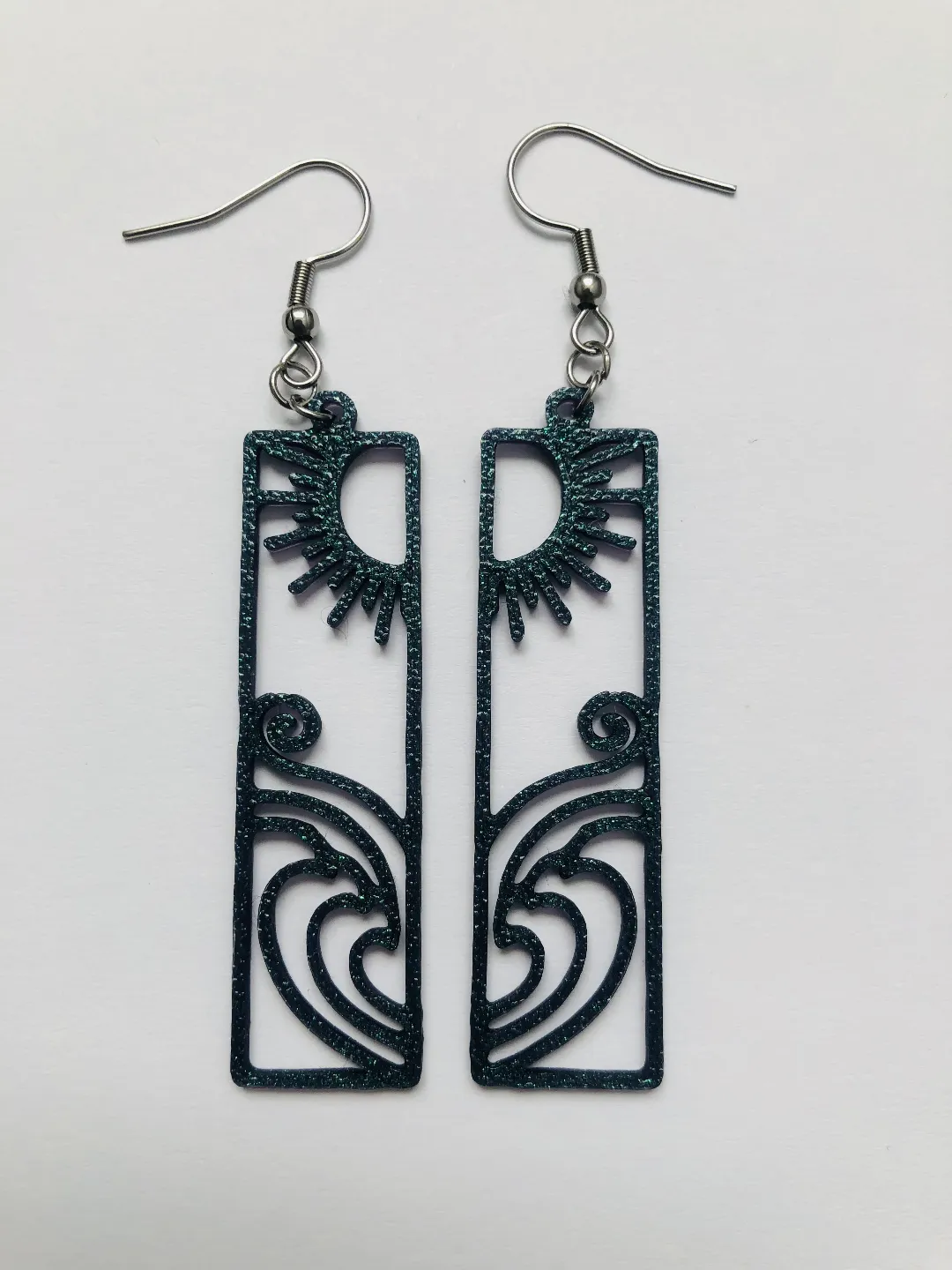 Sun and waves earrings no AMS 0.4 mm nozzle view 2