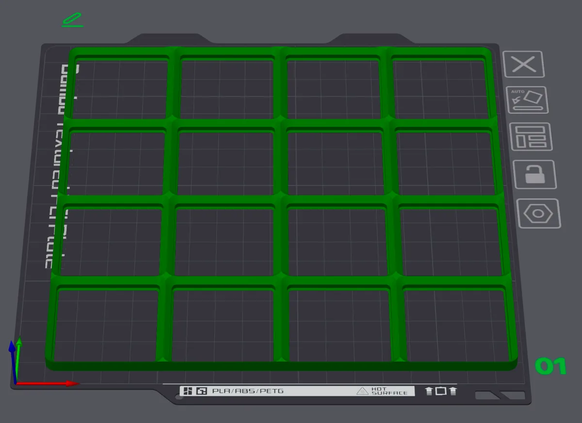 Plaques de base Gridfinity 4x4