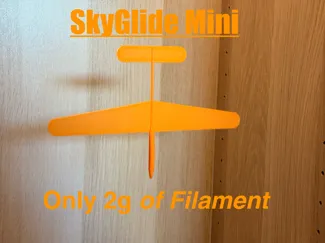 SkyGlide Mini – Einfacher 3D-gedruckter Gleiter 