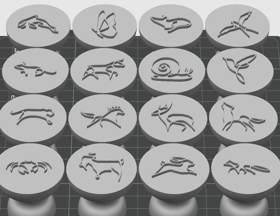 Miniatura 5 do modelo 3D 动物印章大全（制作了超过160种形态各异动物印章）