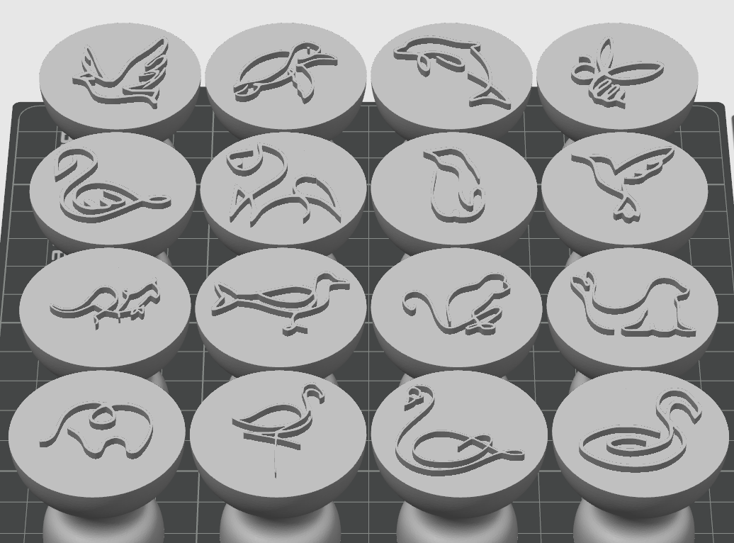 Miniatura 7 do modelo 3D 动物印章大全（制作了超过160种形态各异动物印章）