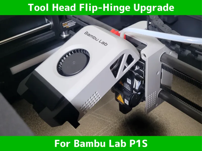 P1S Toolhead Cover Holder & Flip-Hinge