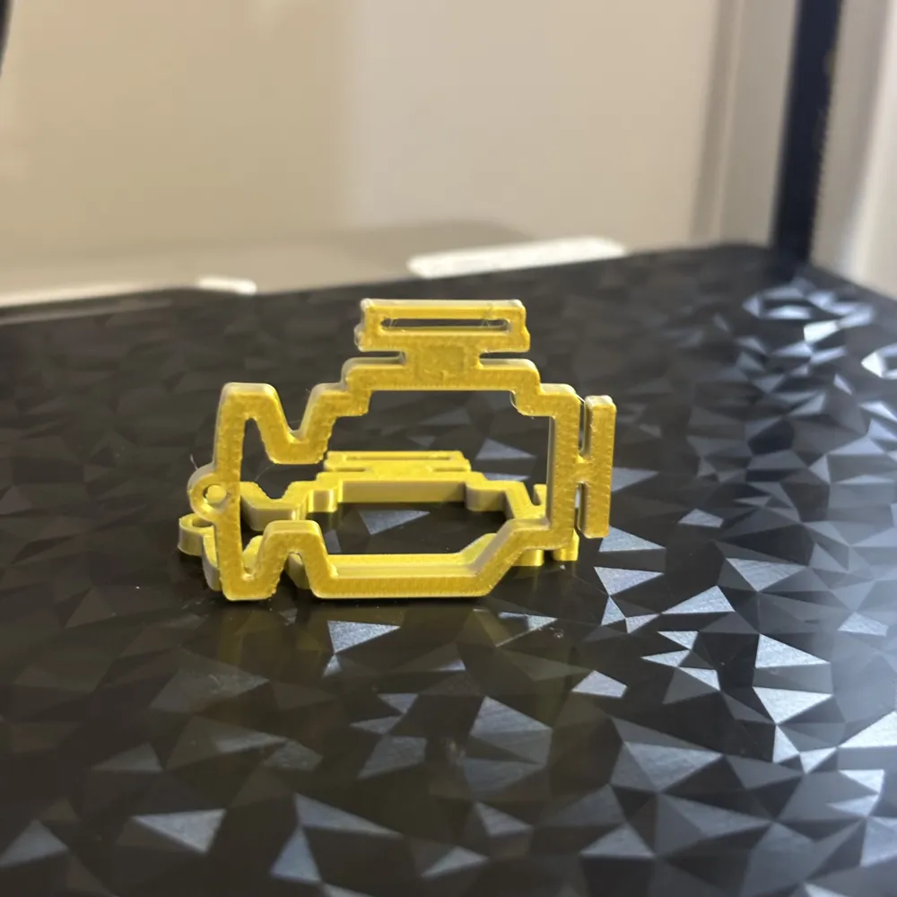 Keychain Check Engine Check Engine Light Keychain - Free 3D Print Model - MakerWorld