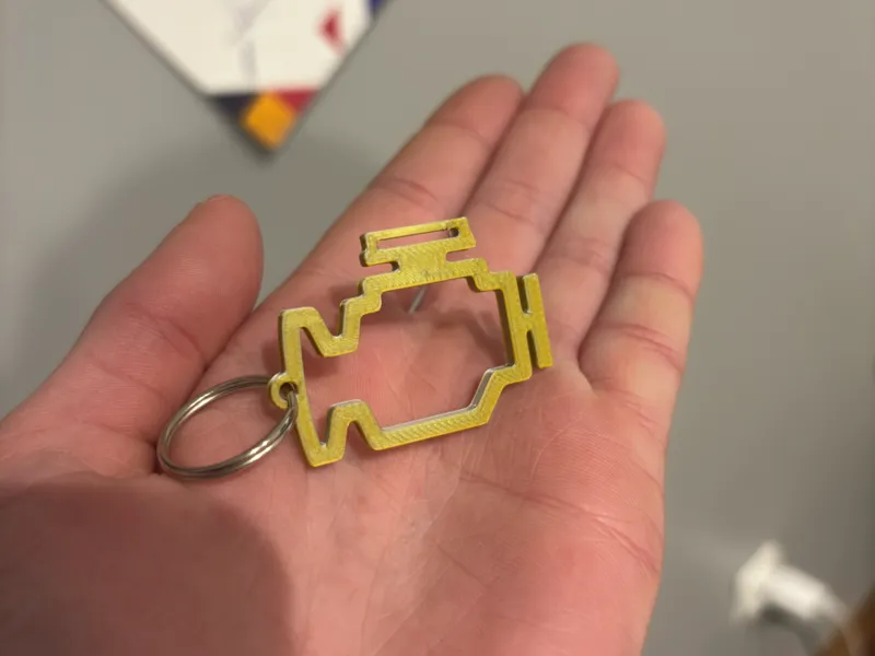 Check Engine Light Keychain 