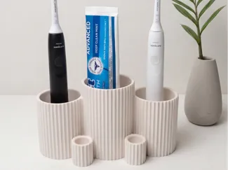 Fluted Dual Sonicare 4100 Station & Organizer