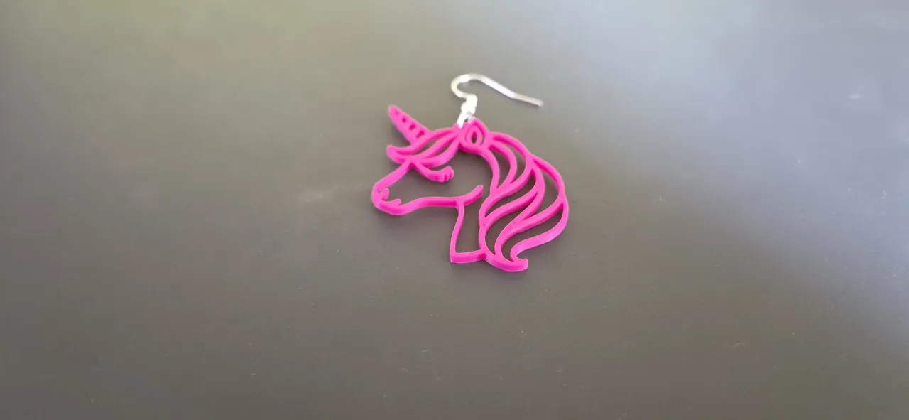 cute unicorn earrings, head, minimalist, jewelry view 2