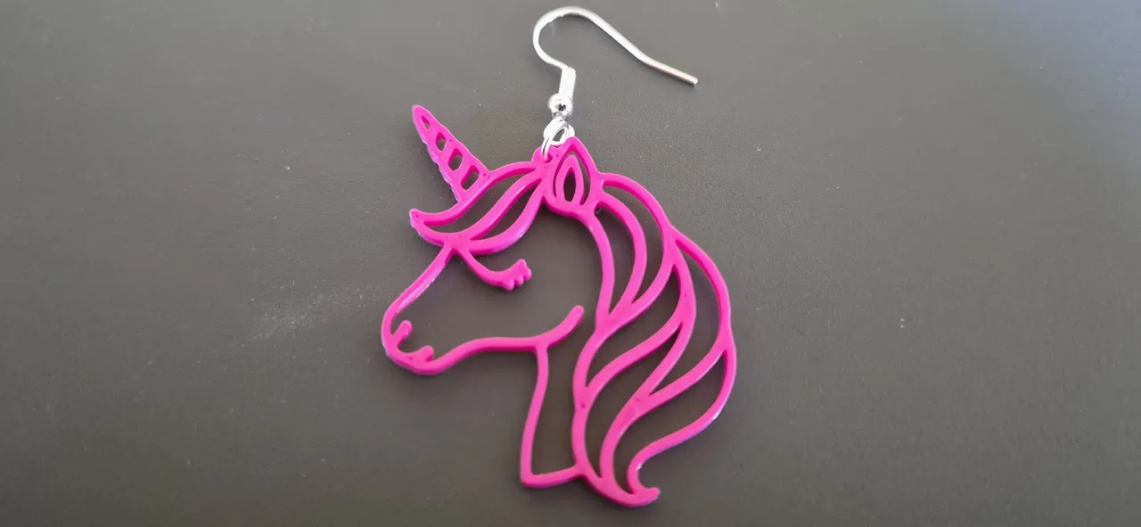cute unicorn earrings, head, minimalist, jewelry view 3