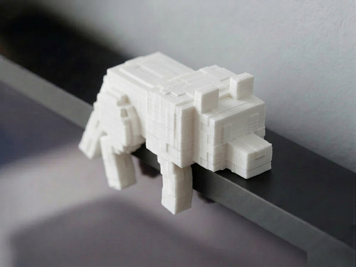 Pixel Art Sleeping Wolf - Monitor Buddy