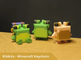 Ribbits - Minecraft Frog Keychain (With Variants)