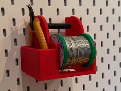 Skadis Ikea Solder Spool Holder - Electronics