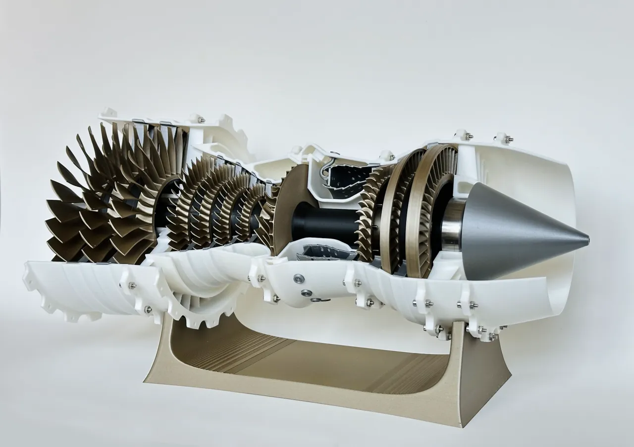 3D Printable Low Bypass Turbofan view 3