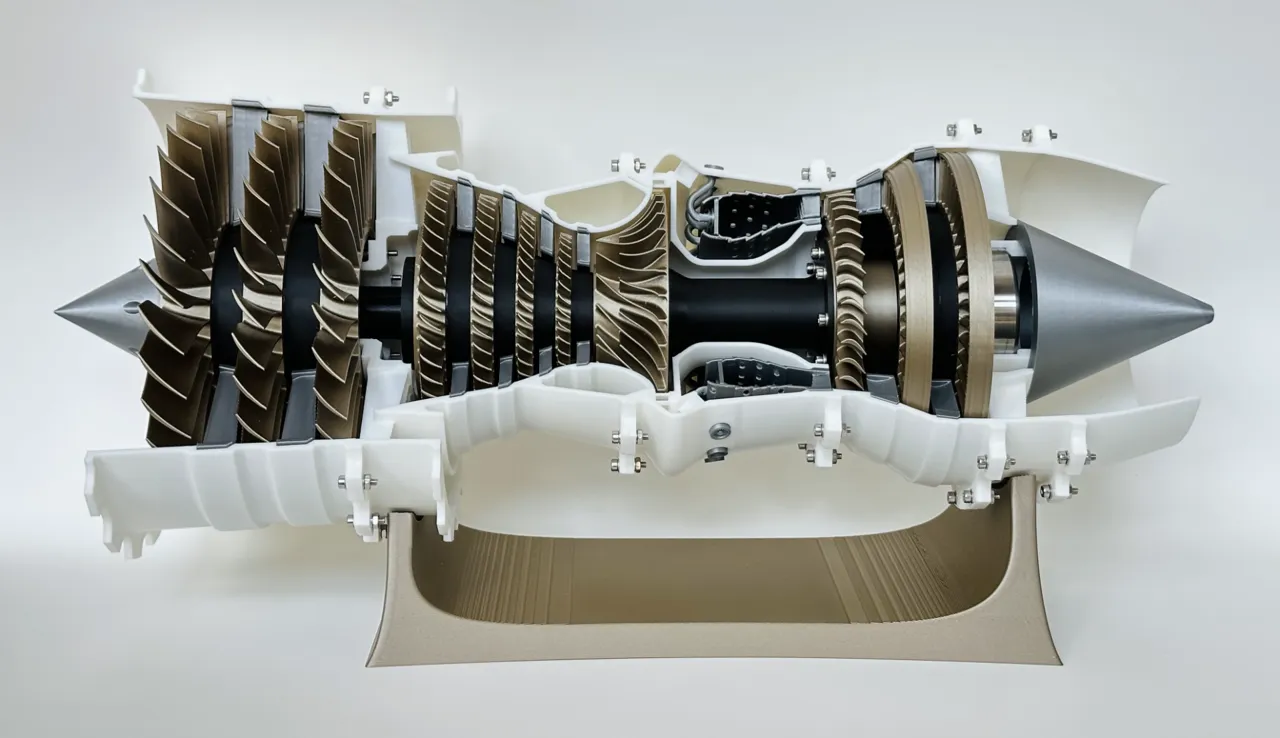 3D Printable Low Bypass Turbofan view 2