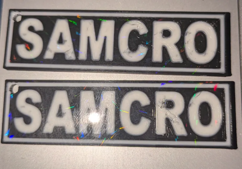 samcro logo keychain