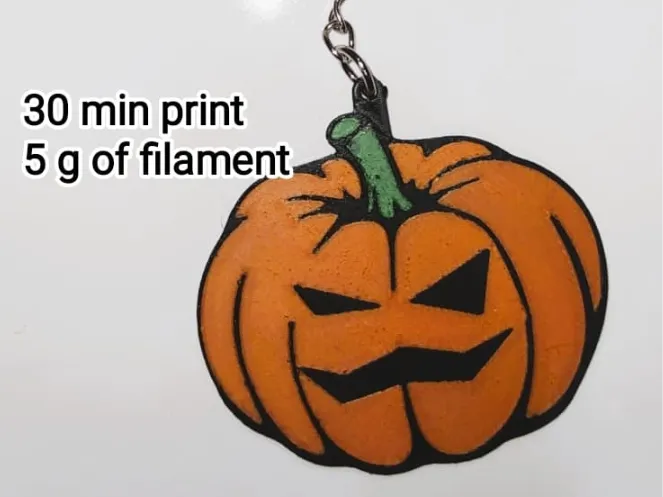 Halloween pumpkin keychain