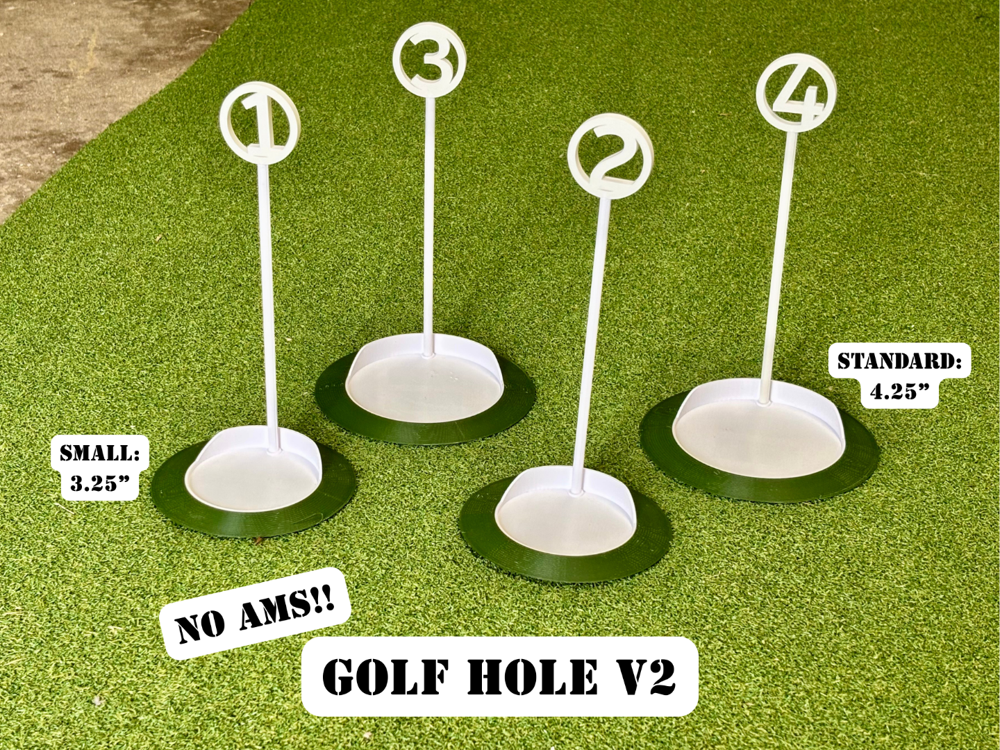 Golf Practice Hole v2 - With Pins