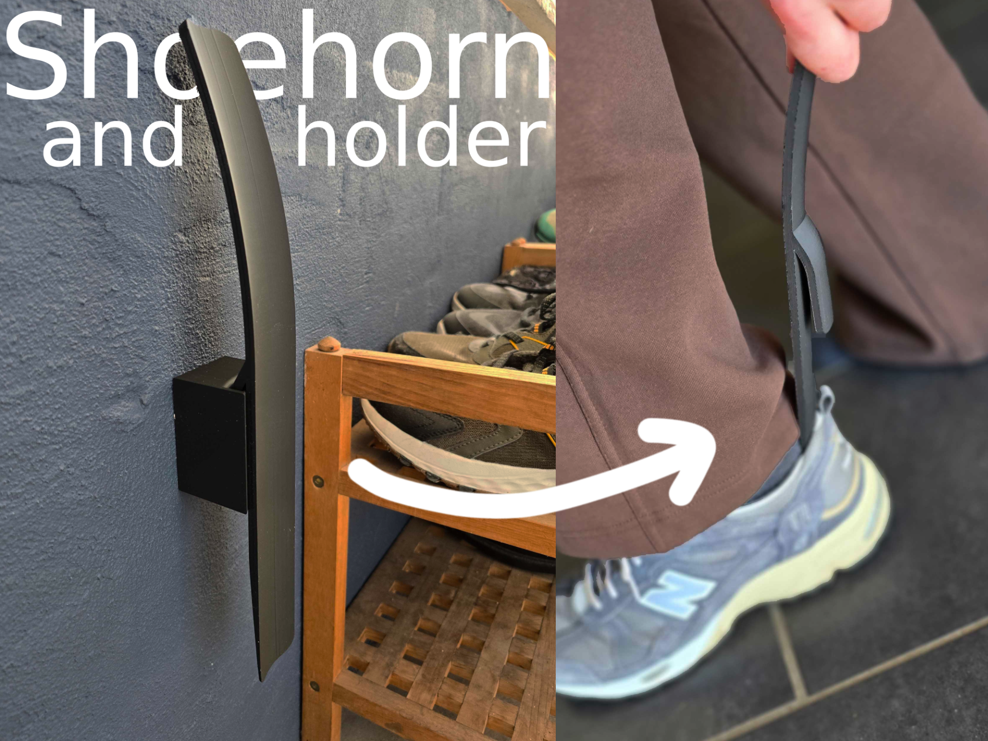 Shoehorn and holder