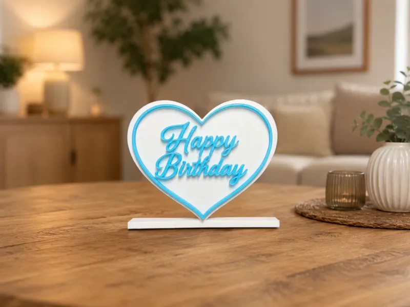 Tischaufsteller / Table sign Happy Birthday